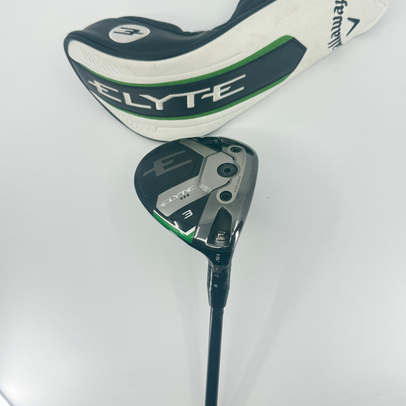 Callaway Elyte Triple Diamond 3 Wood 15* RH Mitsubishi Tensei AV White Extra Stiff 75-X Shaft - C-890 image 1