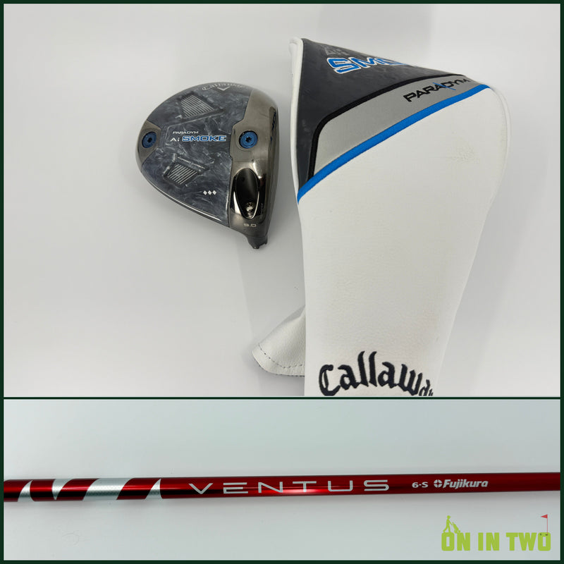 Callaway Paradym Ai Smoke TD Driver 9* RH Fujikura Ventus Red Velocore 60S Stiff