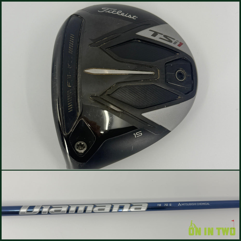 Titleist TSi1 3 Wood 15* LH Mitsubishi Diamana TB 70S Stiff