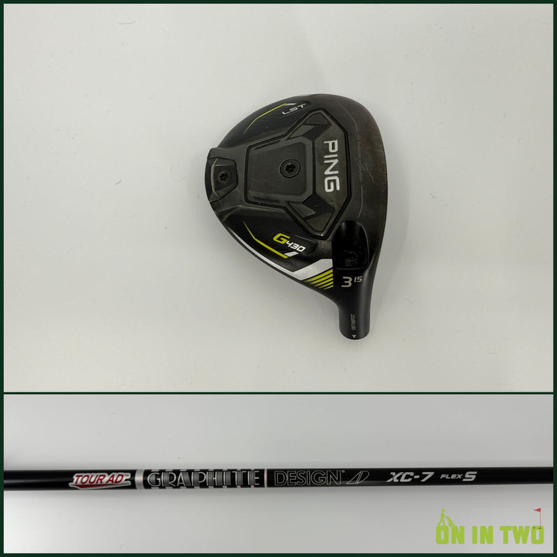 Ping G430 LST 3 Wood 15* RH Graphite Design Tour AD XC 70S Stiff