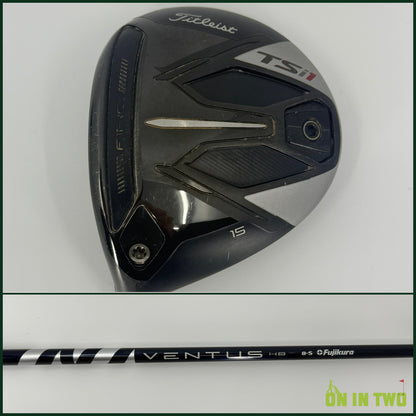 Titleist TSi1 3 Wood 15* LH Fujikura Ventus Blue Velocore 80S Stiff