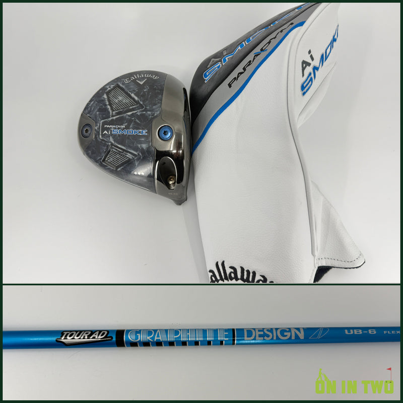 Callaway Paradym Ai Smoke TD Driver 8* RH Graphite Design Tour AD UB 60S Stiff
