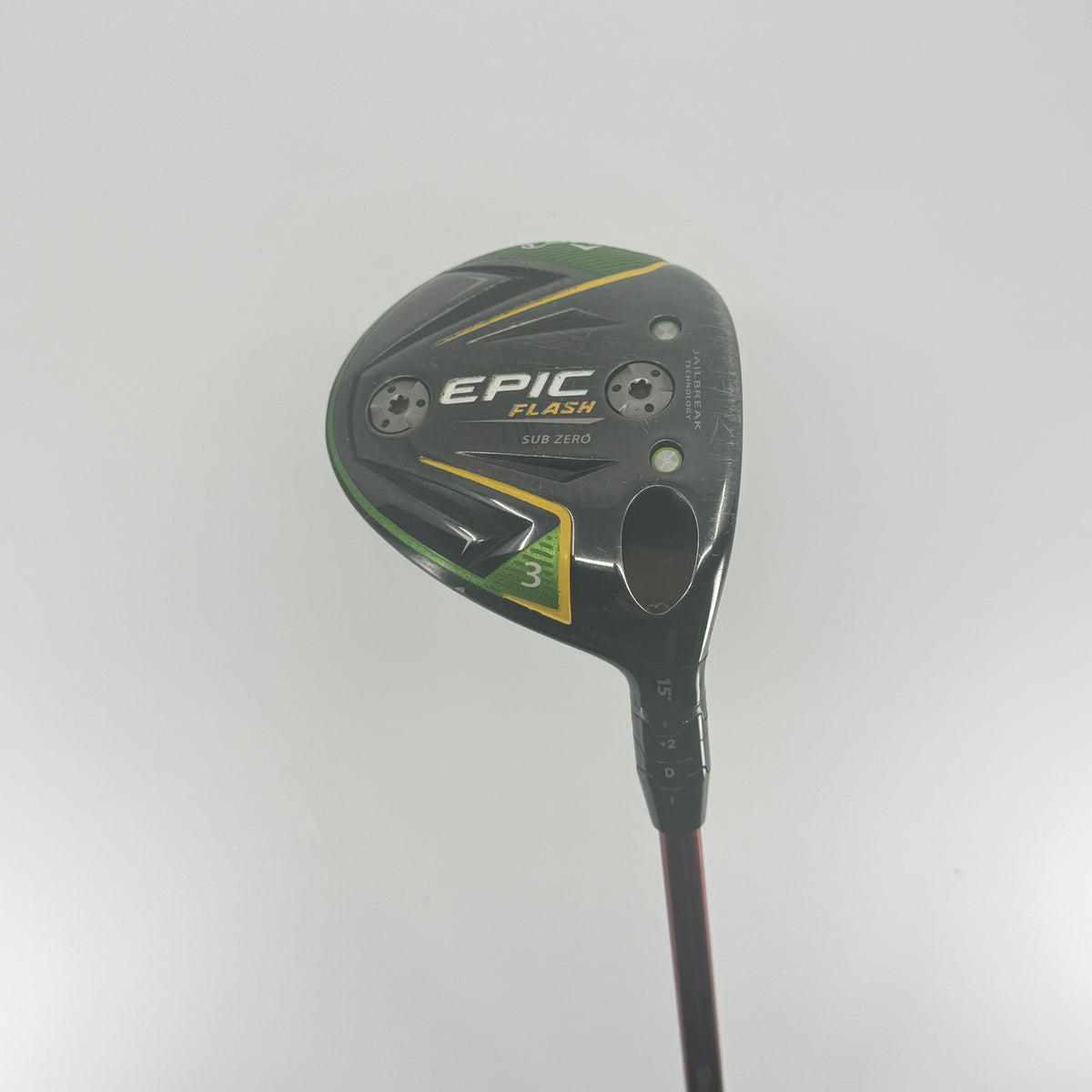 Callaway Epic Flash Sub Zero 3 Wood 15* RH Fujikura Ventus Red Velocore Stiff 7-S Shaft