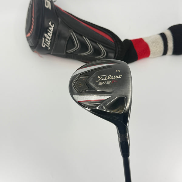 Titleist 913 F 3 Wood 15* RH Mitsubishi Diamana D+ Whiteboard Stiff 82-S Shaft