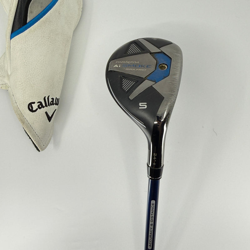 Callaway Paradym Ai Smoke Max Fast Hybrid 24* RH Graphite Design Tour AD HY 75S Stiff