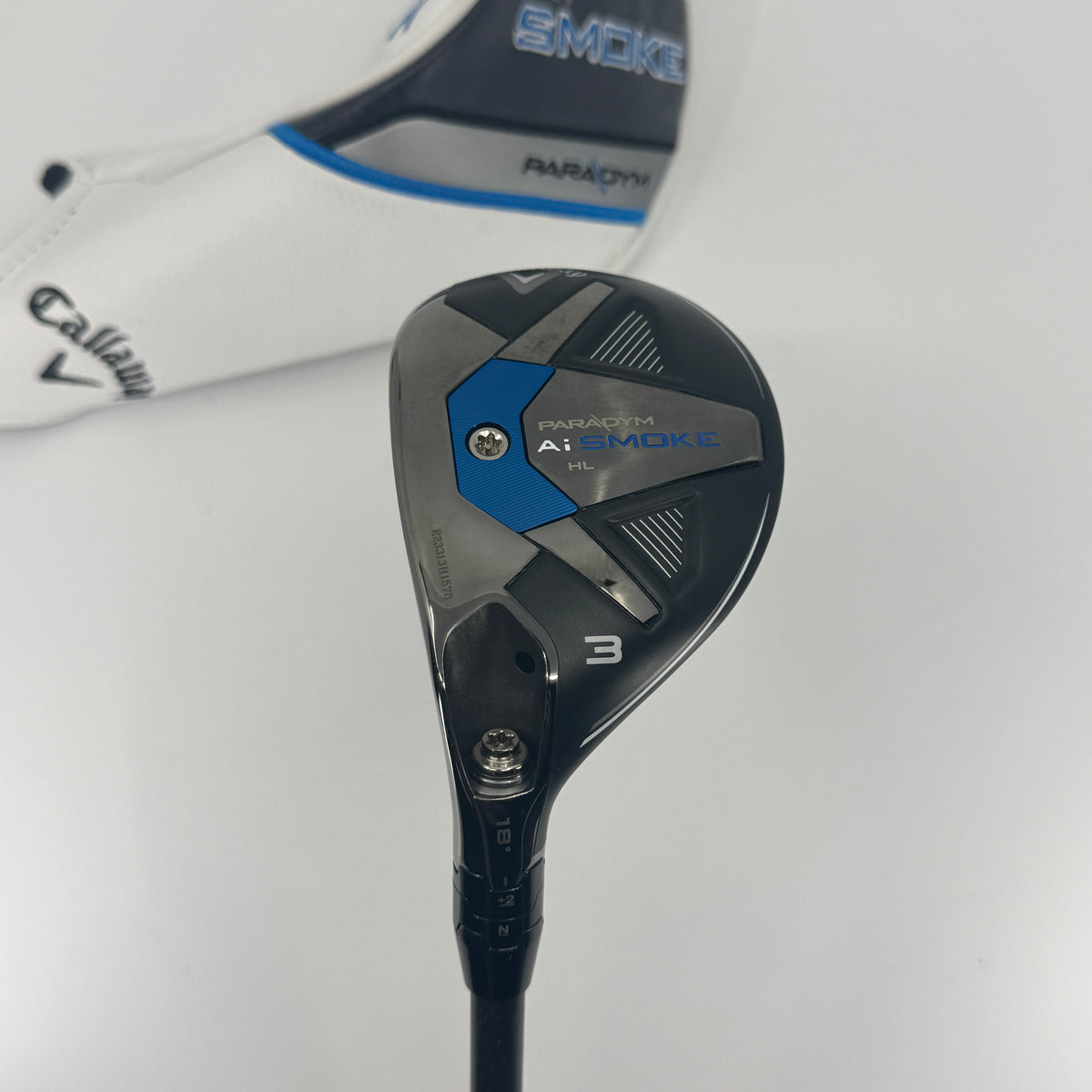 Callaway Paradym AI Smoke HL 3 Hybrid 18* LH Aldila RIP'D VS Proto Stiff 80-S Shaft - C-852 image 1