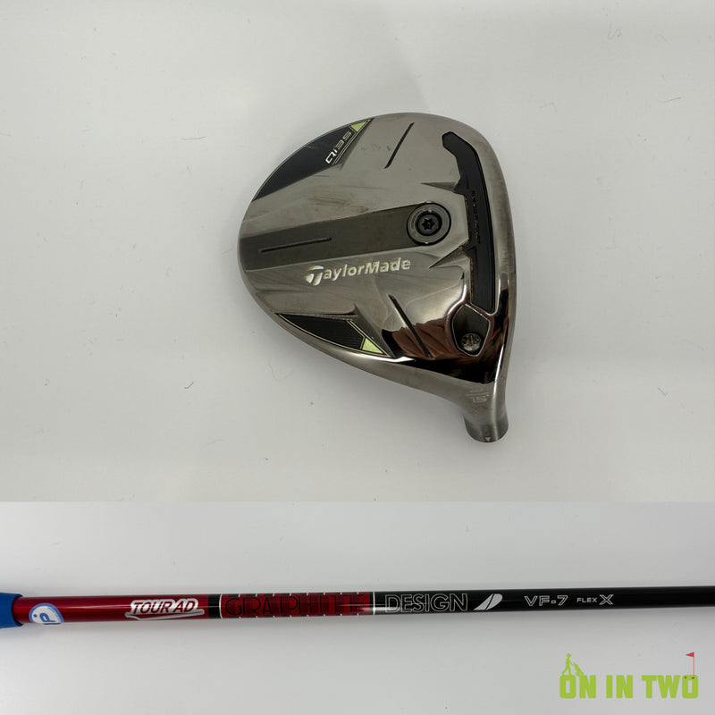 Taylormade Qi35 3 Wood 15* RH Graphite Design Tour AD VF 70X X Stiff