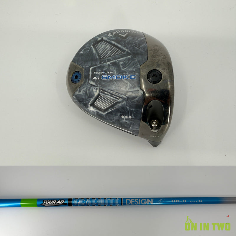 Callaway Paradym Ai Smoke TD Driver 8* RH Graphite Design Tour AD UB 60S Stiff